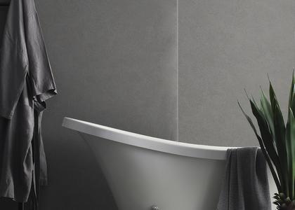 Bathroom with exposed concrete